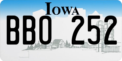 IA license plate BBO252
