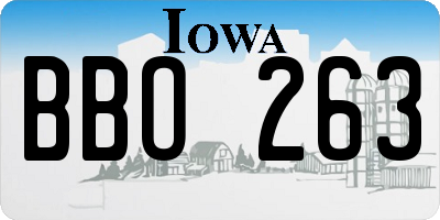 IA license plate BBO263