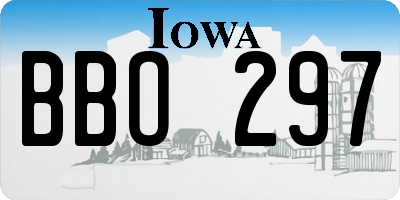 IA license plate BBO297