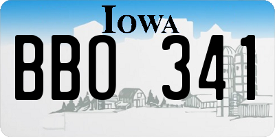 IA license plate BBO341