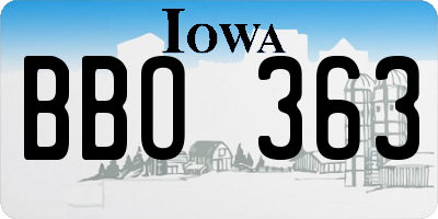 IA license plate BBO363