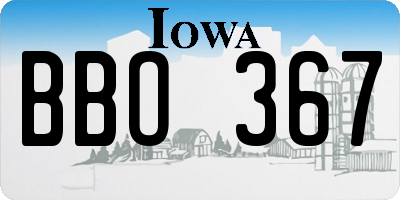 IA license plate BBO367