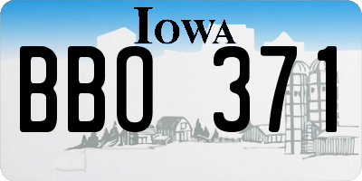 IA license plate BBO371