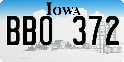 IA license plate BBO372