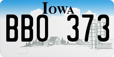 IA license plate BBO373