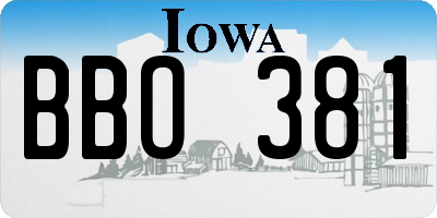 IA license plate BBO381
