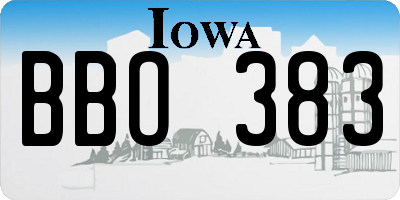IA license plate BBO383