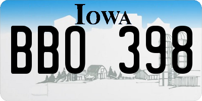 IA license plate BBO398