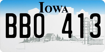 IA license plate BBO413
