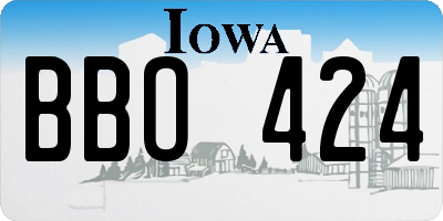 IA license plate BBO424