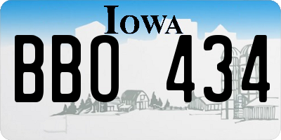 IA license plate BBO434