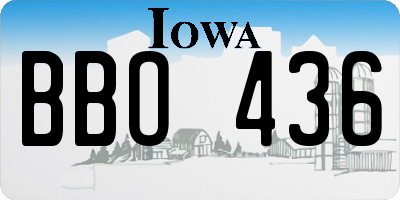 IA license plate BBO436