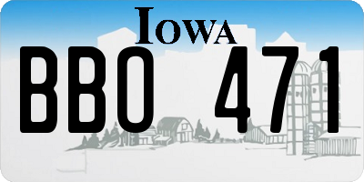 IA license plate BBO471