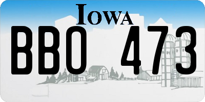 IA license plate BBO473