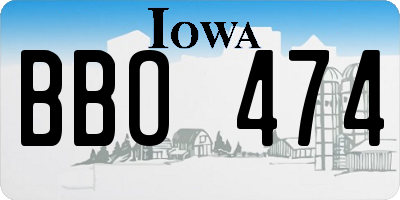 IA license plate BBO474