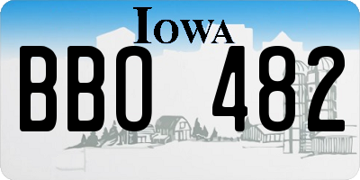 IA license plate BBO482