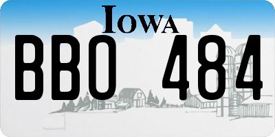 IA license plate BBO484