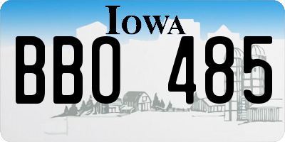 IA license plate BBO485