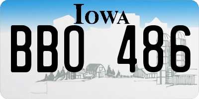 IA license plate BBO486