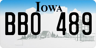 IA license plate BBO489