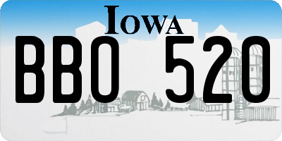 IA license plate BBO520