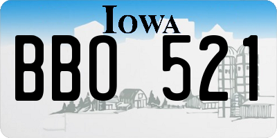 IA license plate BBO521