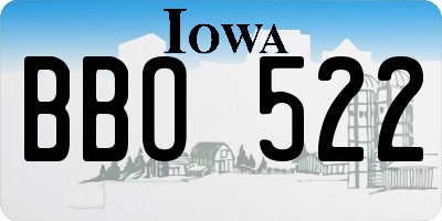 IA license plate BBO522