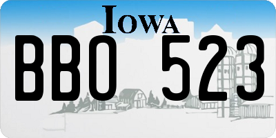 IA license plate BBO523