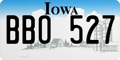 IA license plate BBO527
