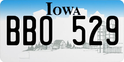 IA license plate BBO529