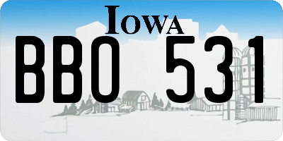 IA license plate BBO531