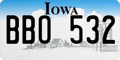 IA license plate BBO532