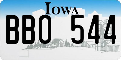 IA license plate BBO544