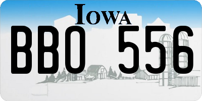 IA license plate BBO556