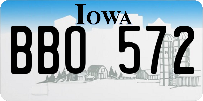 IA license plate BBO572