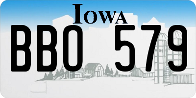 IA license plate BBO579