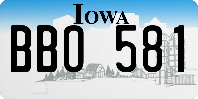 IA license plate BBO581