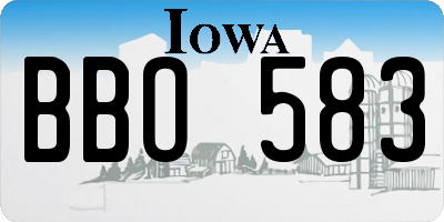 IA license plate BBO583