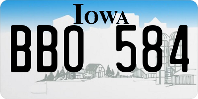 IA license plate BBO584