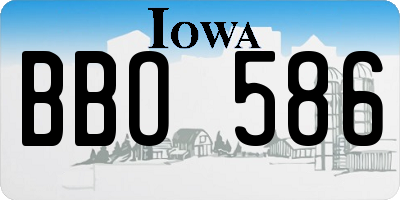 IA license plate BBO586