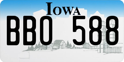 IA license plate BBO588