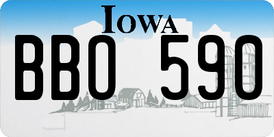 IA license plate BBO590
