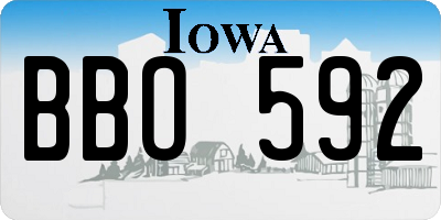 IA license plate BBO592