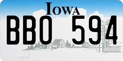 IA license plate BBO594