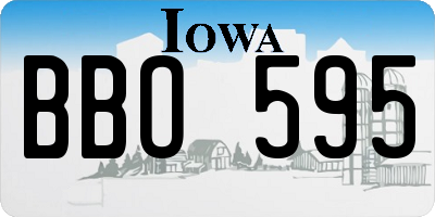 IA license plate BBO595