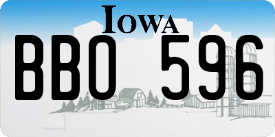 IA license plate BBO596