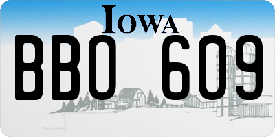 IA license plate BBO609