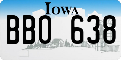 IA license plate BBO638