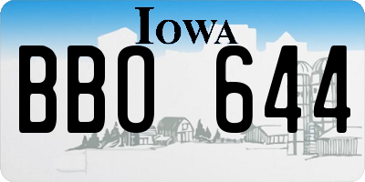IA license plate BBO644
