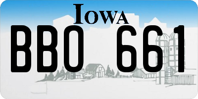 IA license plate BBO661